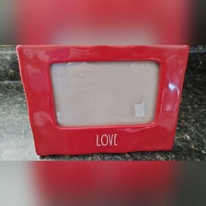 Rae Dunn Love Frame in Vibrant Red